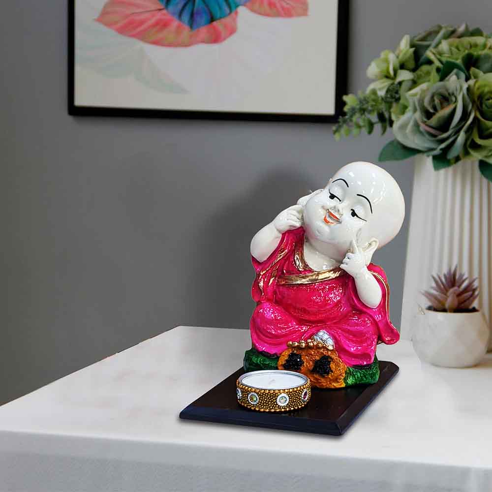 Multicolor Laughing Baby Buddha Statue